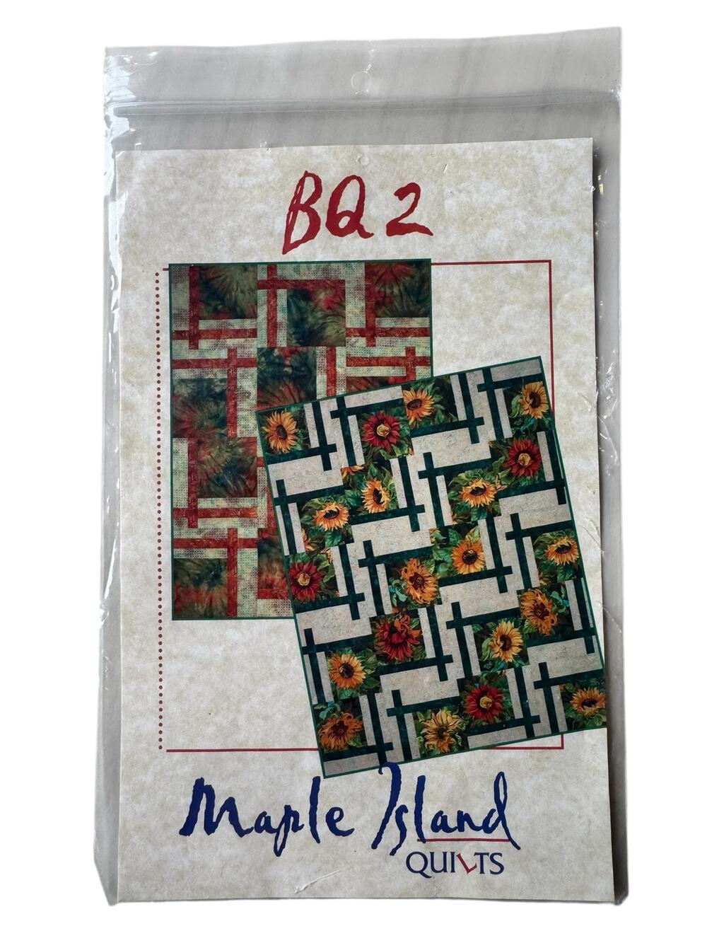 MAPLE ISLAND QUILTS BQ2 Quilting Pattern Geometric Lap Twin Queen Size